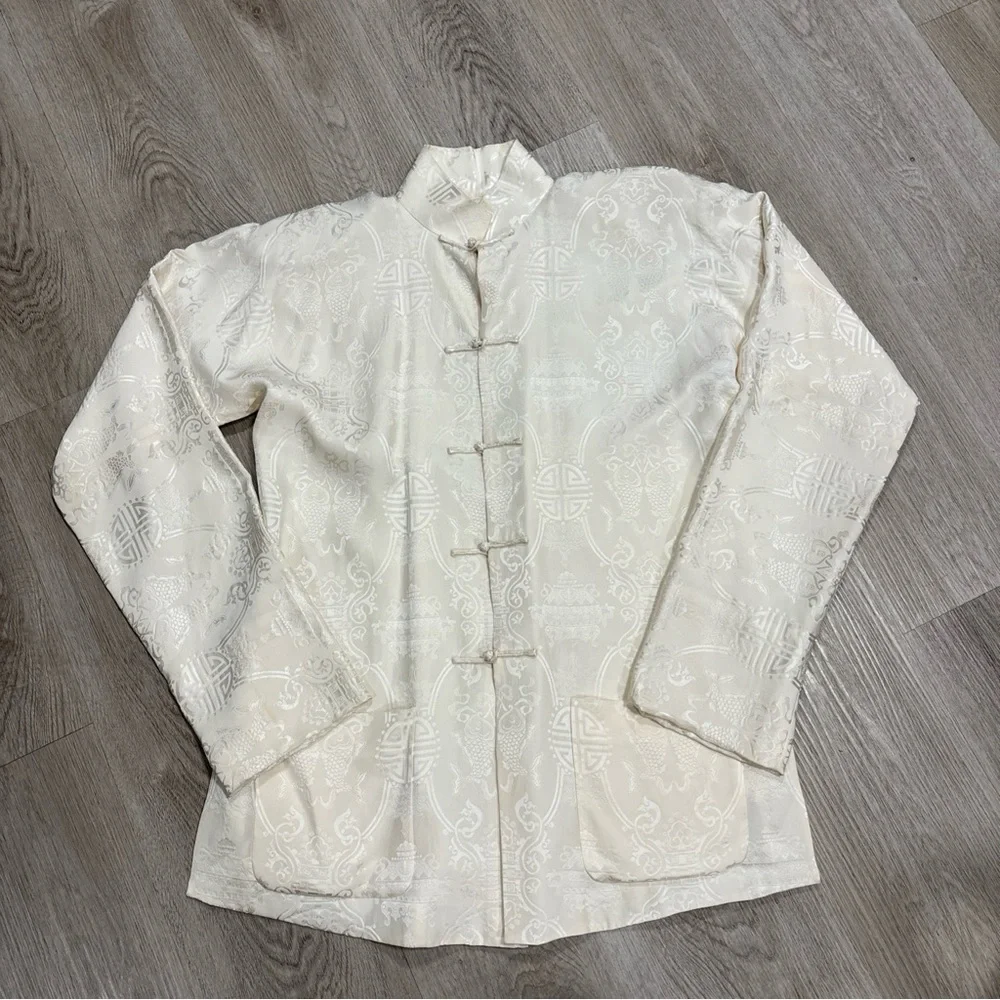 SHANGHAI TANG WHITE SILK LINING WOMENS JACKET SIZE US 10 - Picture 2 of 8